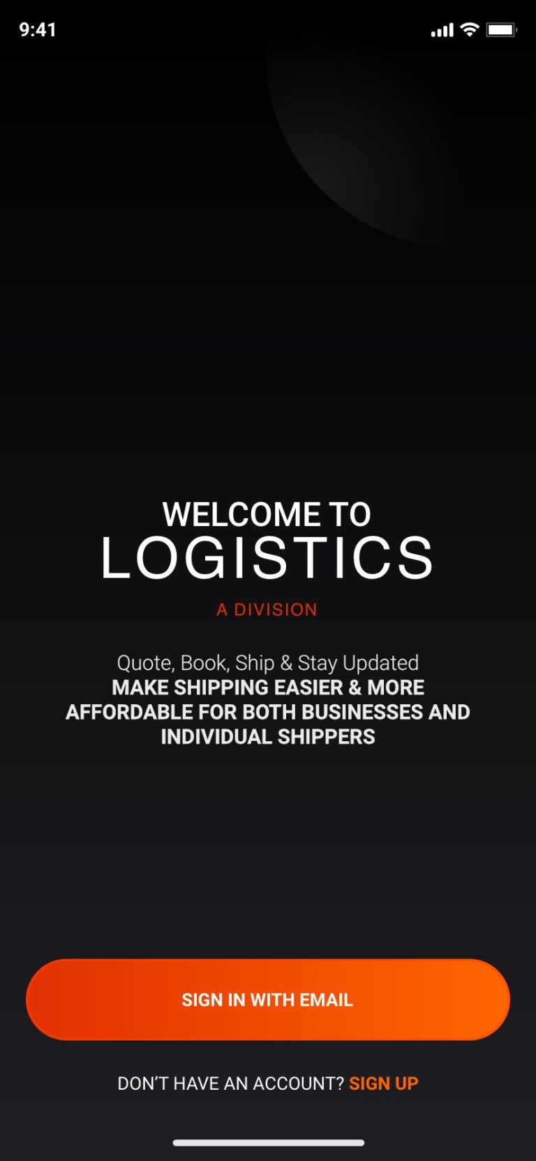 Logistic-App-welcome